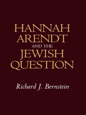 cover image of Hannah Arendt and the Jewish Question